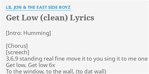 get low clean lyrics